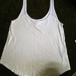 Hollister white loose tank top
