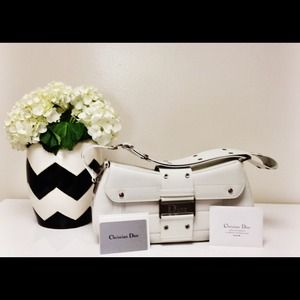 Christian Dior Small White Shoulder Bag