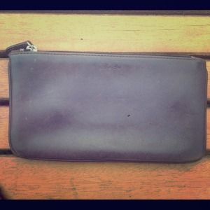 Coach Leather pouch in Chocolate