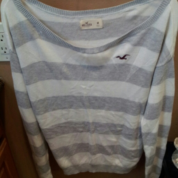 Grey & White Hollister Shirt