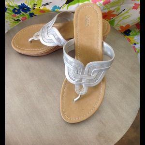 Silver Glitter Sandals