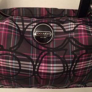Price reduced! Coach signature stripe Tartan hobo.