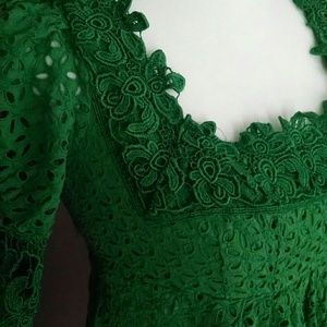 ****SOLD**** Green crochet baby doll shirt