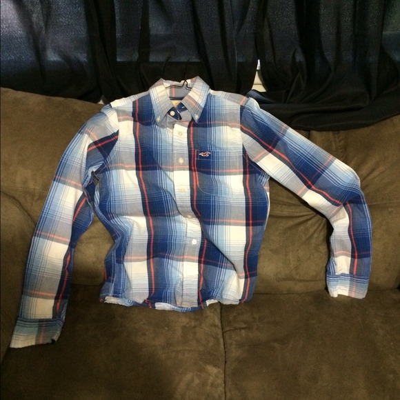 Mens small Hollister plaid long sleeve shirt