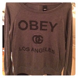 OBEY-  gray long sleeve