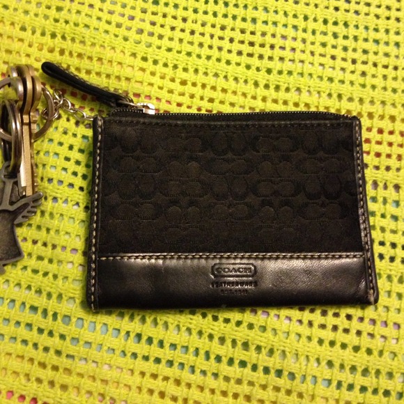 Black coach key chain