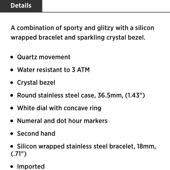 ⛔️SOLD⛔️ MARC by Marc Jacobs "Pelly Glitz" Watch - Picture 4 of 4
