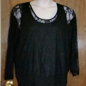 Black lace top