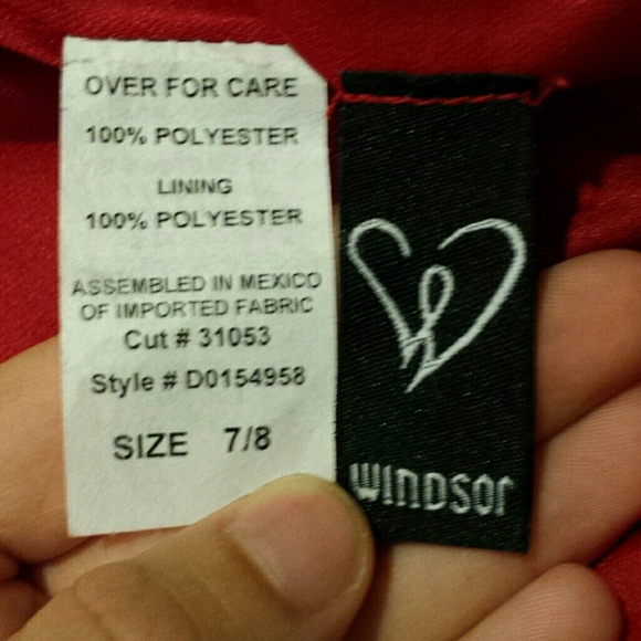 Red Bling sweetheart neckline high/low dress. - Picture 3 of 4