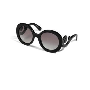 Prada Baroque Black 55mm Round Sunglasses