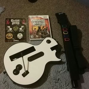 Wii guitar and zumba belt