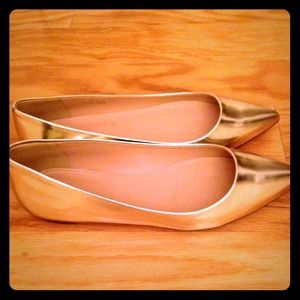 Jcrew Viv Metallic Flats