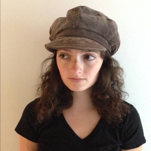Nine West Brown Suede Newsboy Hat