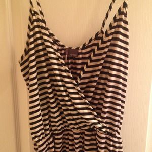Urban Outfitters black & white striped romper