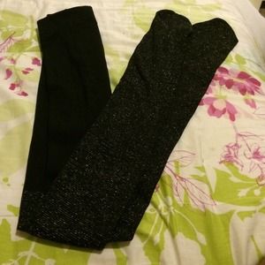 Never worn black/sparkly footed tights.