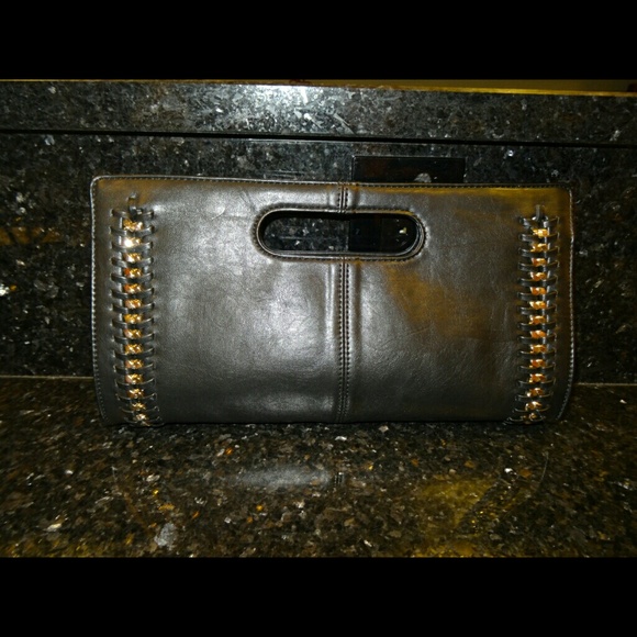 Express Black Clutch