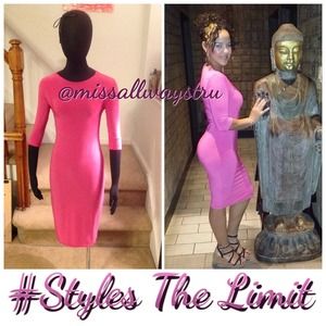 Pink pencil dress (avail in all sizes)