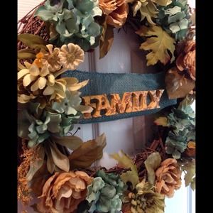 Hydrangea & Rose filled Grapevine Wreath