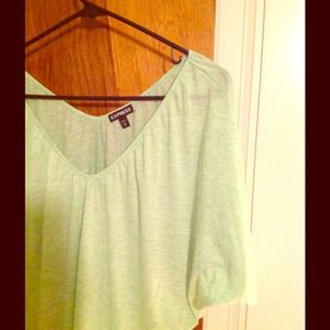 Express heather green loose tee