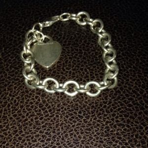 Tiffany and co heart tag link bracelet