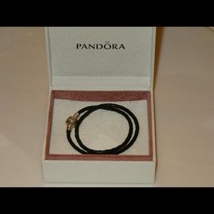 Pandora Black Leather Bracelet