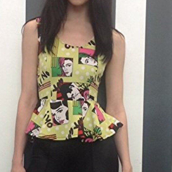 Comic Peplum Top