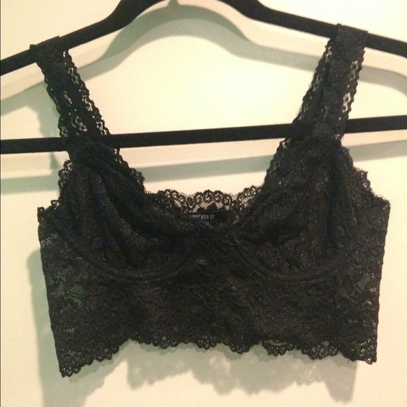 Forever 21 black lace bralette