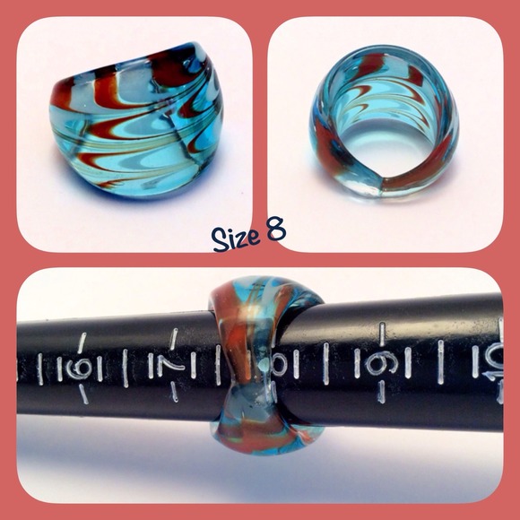 Murano Art Glass Ring - Picture 2 of 2