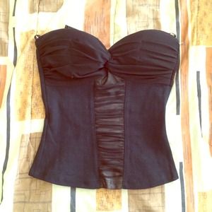 Black bustier top