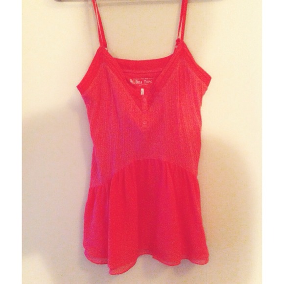VS Pink ruffle cami Victoria's Secret top