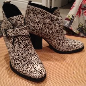 Dolce Vita pony hair high heeled ankle boots