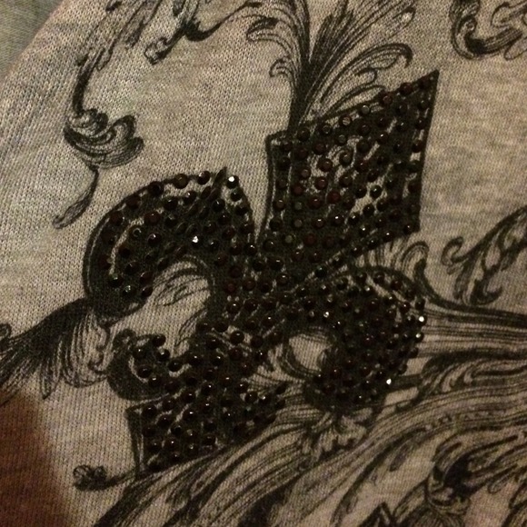 Grey saints pattern cardigan - Picture 3 of 4