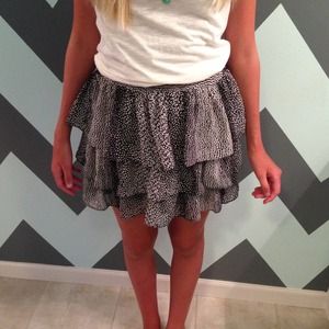 Black and White Print Skirt
