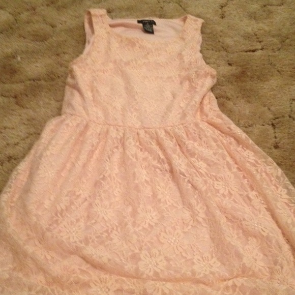 Pink Floral Lace Dress
