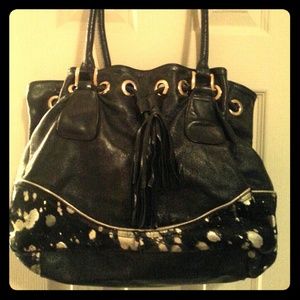Extra Large Marciano Drawstring Leather Handbag