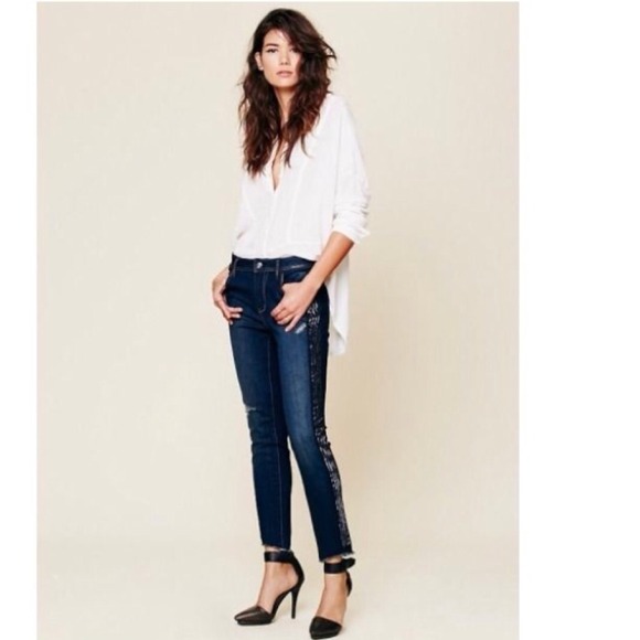 Free people sequin jeans - Picture 2 of 4