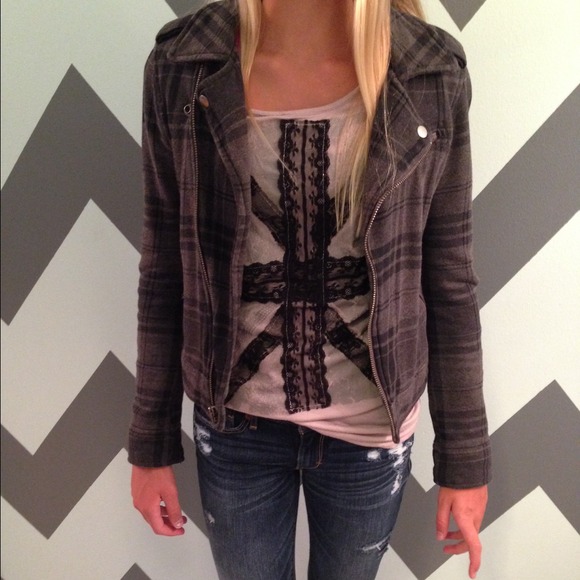 Union Jack Lace & Metallic Tee Shirt