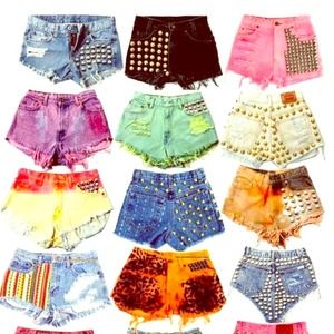 SUMMER TYE - DYE SHORTS ( highwaisted )