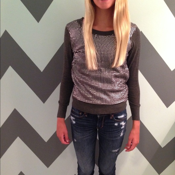 Sequin Embellished Sweatshirt