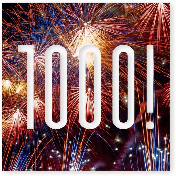 Over 1000 followers! Amazing!