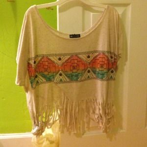 Tribal print top