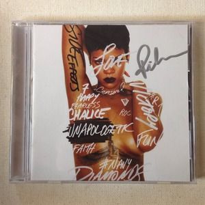 SOLD Autographed Rihanna Unapologetic album