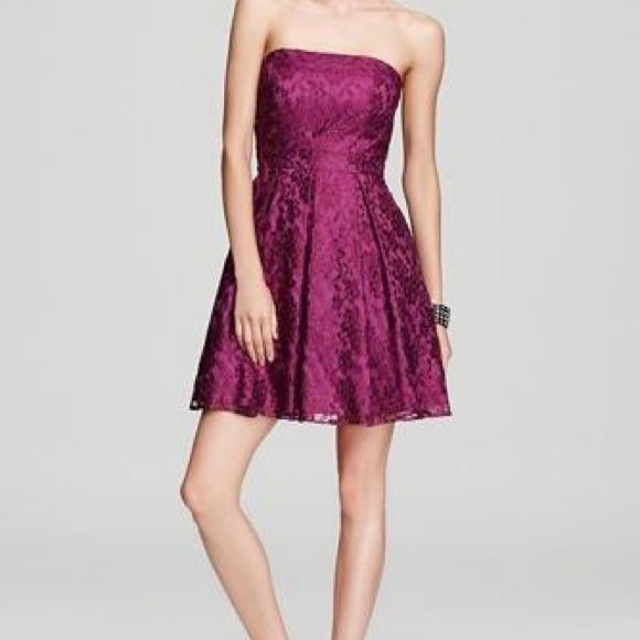 Aqua Dresses Dresses & Skirts - 💜Aqua Metallic Jewel Tone Purple Strapless Dress