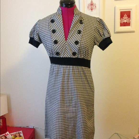 Black and White Checkered Dress
