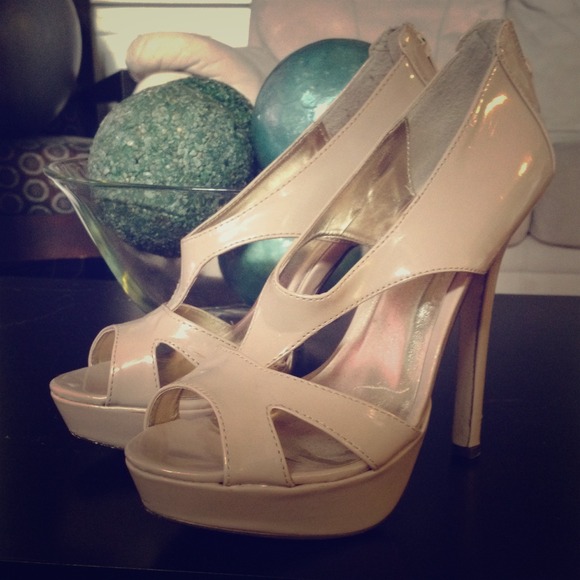 Forever 21 shiny nude heels!