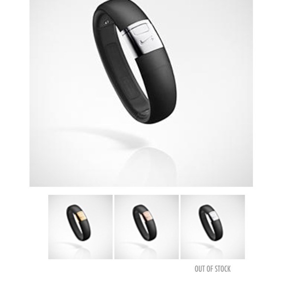Nike Fuel Band. Silver. Small.