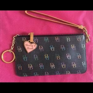 authentic dooney and bourke monogram wristlet