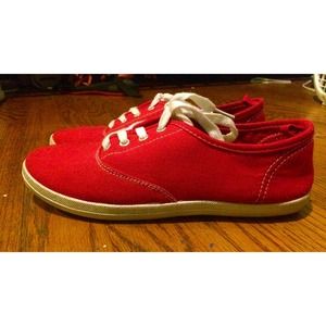 Red sneakers