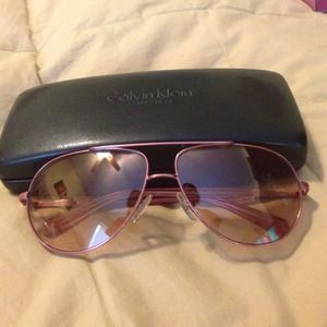 Pink Calvin Klein aviators
