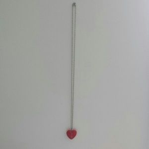 RED HEART LONG NECKLACE